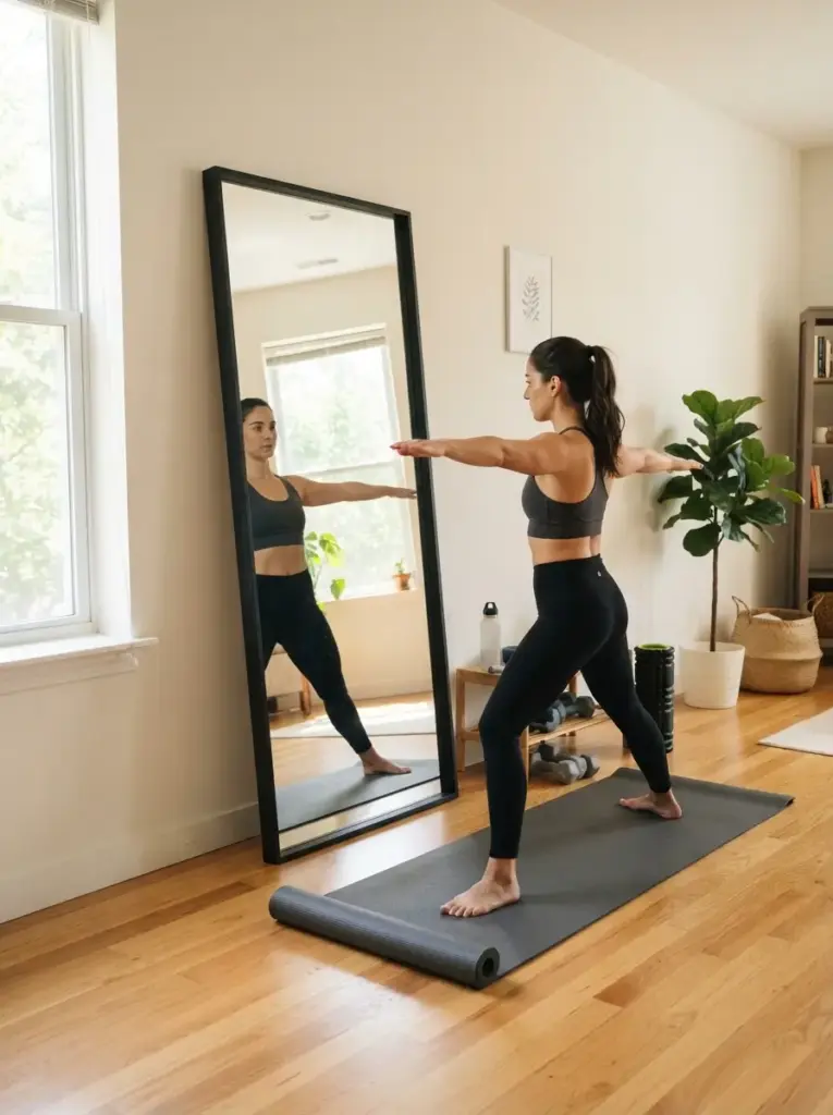 Add A Full-Length Mirror For Better Workouts