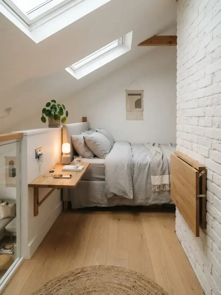Add Built-In or Foldable Bedside Solutions