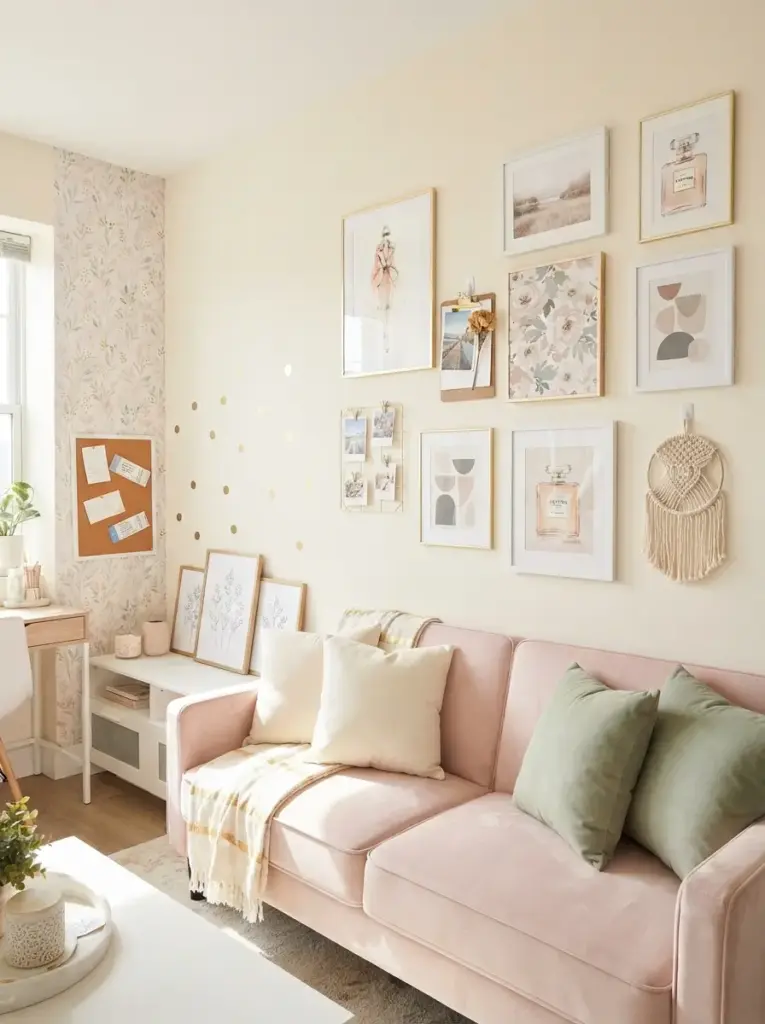 Add Feminine Wall Decor Without Damaging Walls