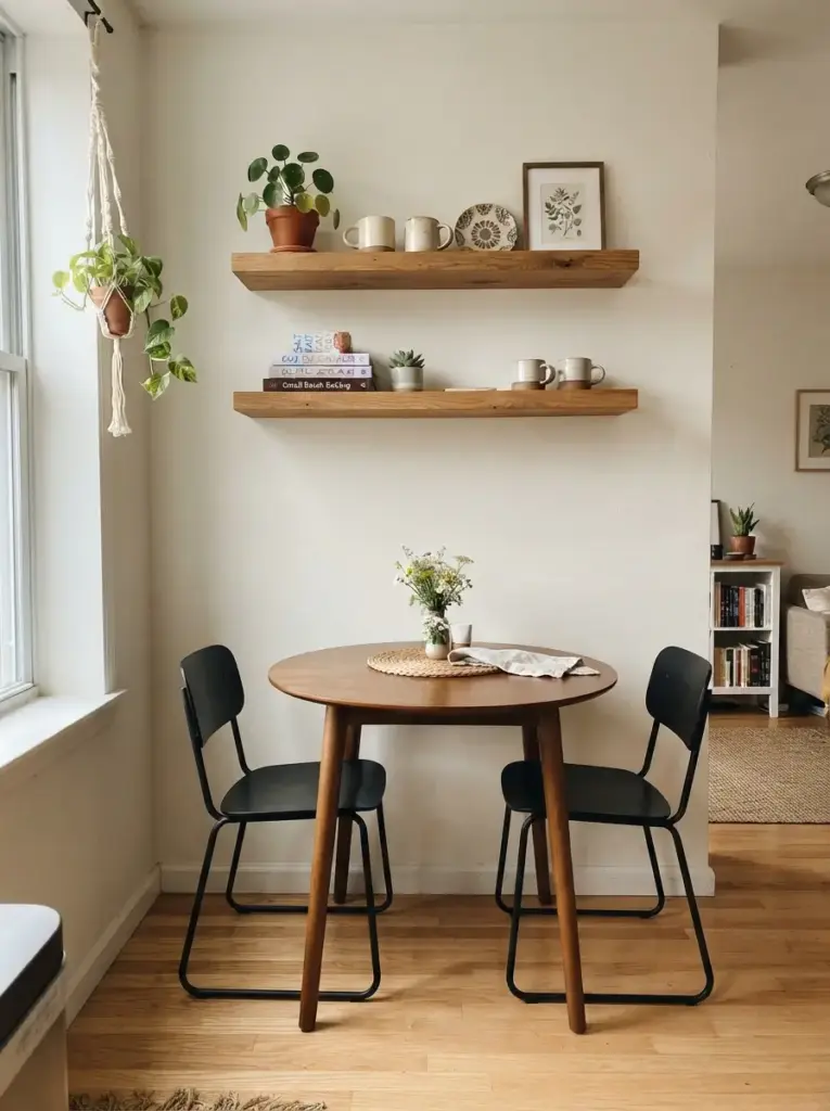 Add Floating Shelves Above the Dining Area