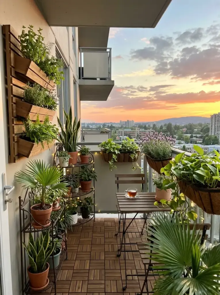 Add Green Plants Around the Balcony Edges
