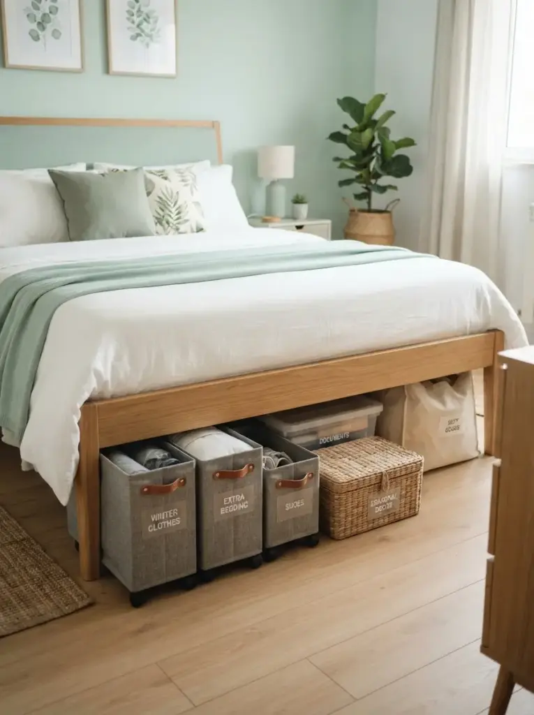 Add Hidden Storage Under the Bed