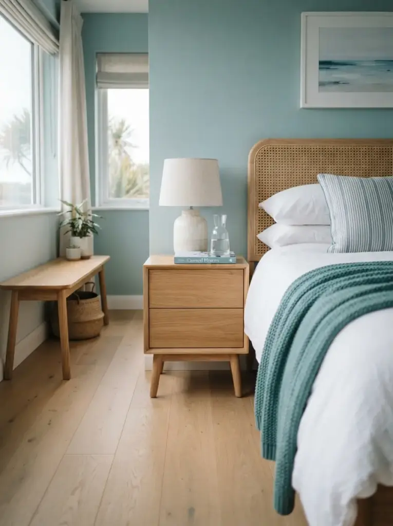 Add Light Oak or Weathered Wood Furniture