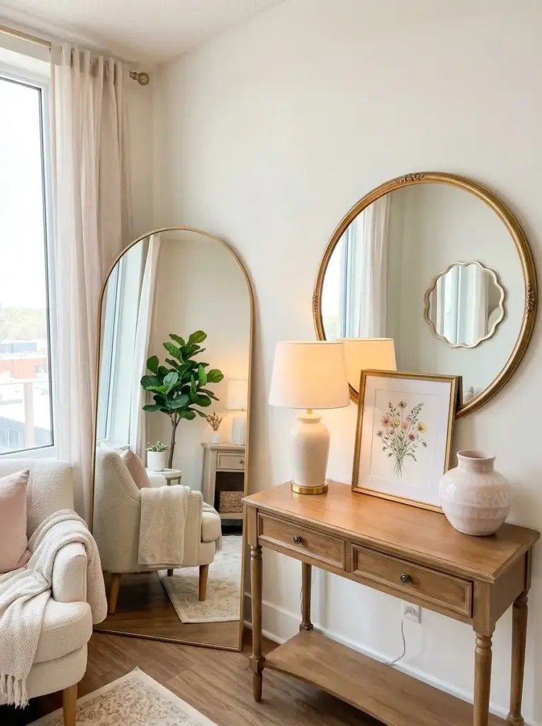 Add Mirrors to Brighten and Stretch Small Rooms