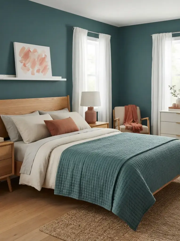 Add One Warm Coral or Terracotta Accent