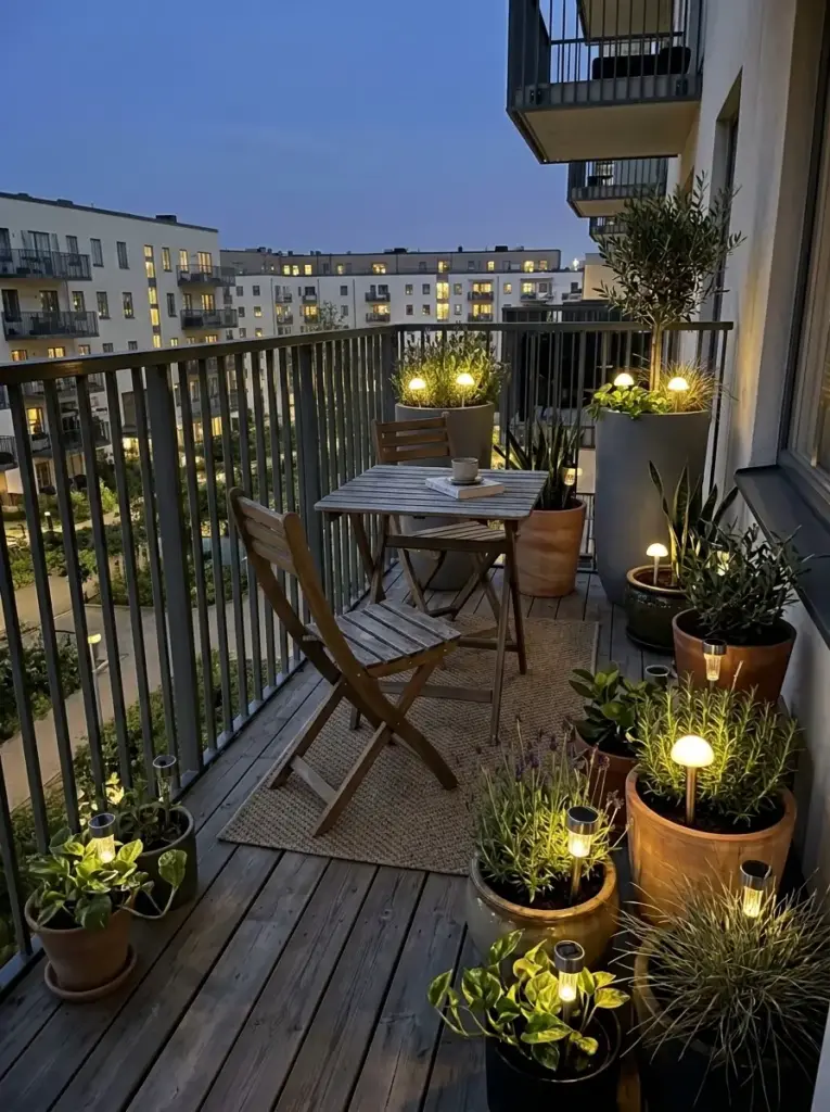 Add Solar Stake Lights in Planters
