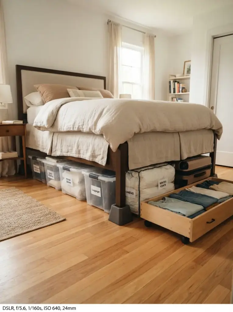 Add Storage Under the Bed