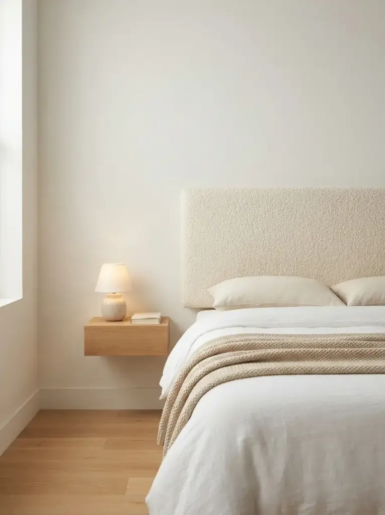 Add Texture With a Boucle or Woven Headboard