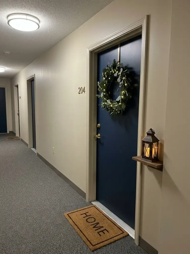 Add Warm Battery Lighting Around the Door