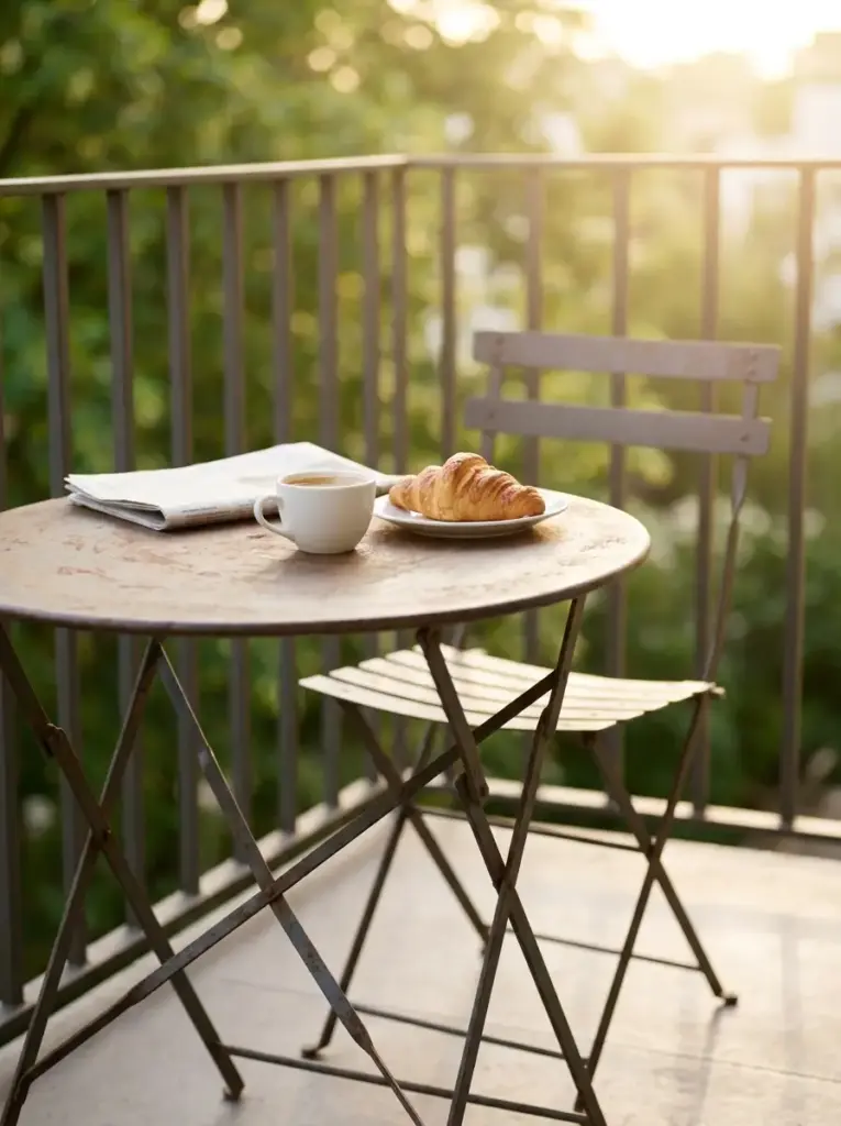 Add a Folding Bistro Set for Flexible Seating