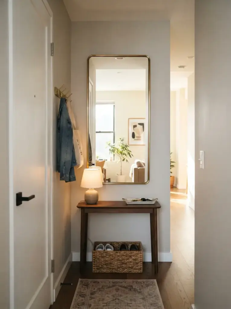 Add a Mirror That Matches the Wall Shape