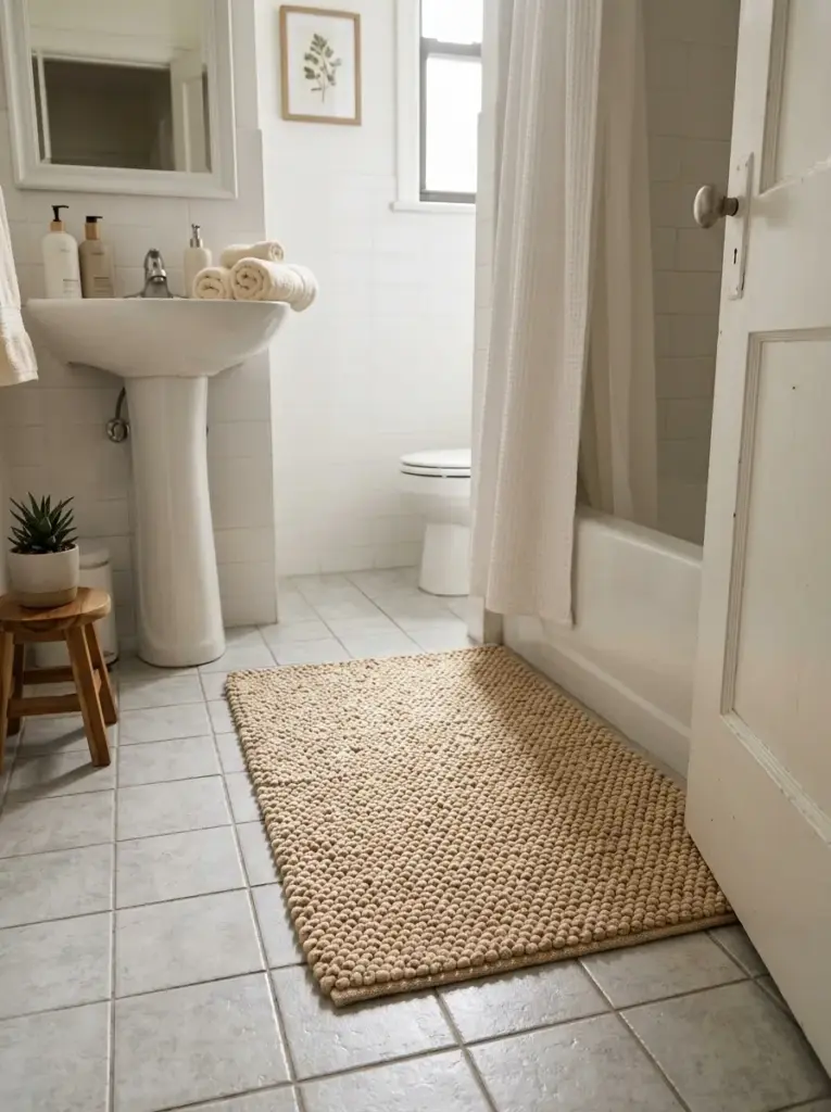Add a Stylish Bath Mat or Runner