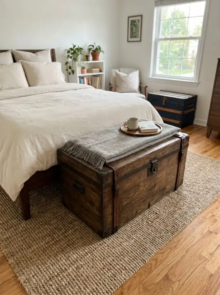 Add a Trunk or Blanket Chest at the Bed