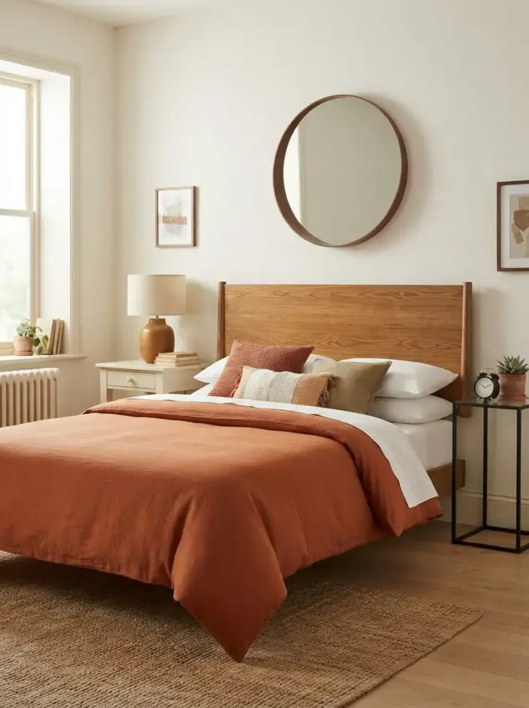 Add a Walnut or Medium-Oak Headboard