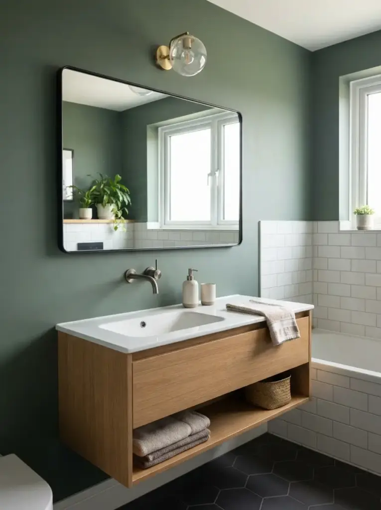 Add one large mirror instead of several small ones