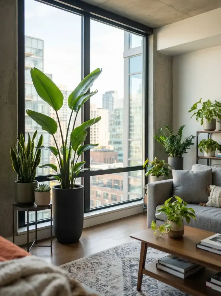 Add plants that suit strong window conditions