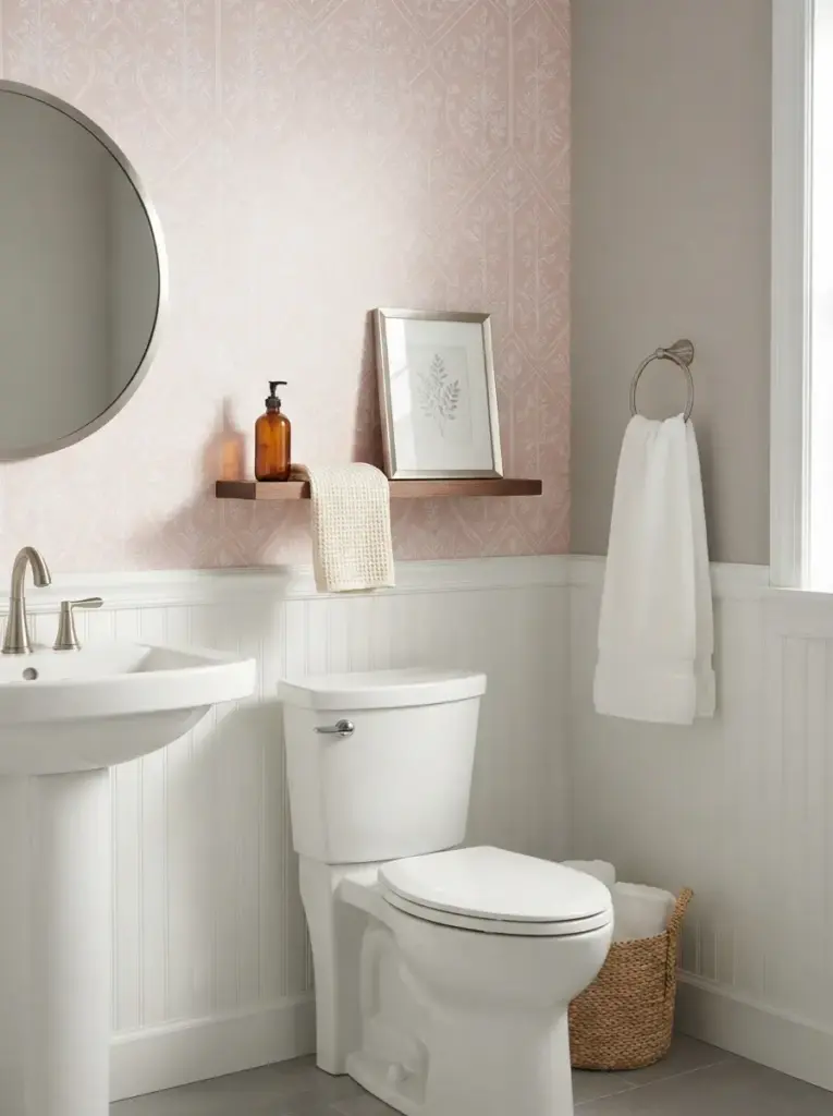Add removable wallpaper to one dry wall