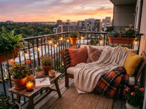 Apartment Cozy Balcony Sunset Setup Ideas for Calm Evenings