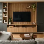 Apartment Living Room TV Wall Designs That Hide Clutter