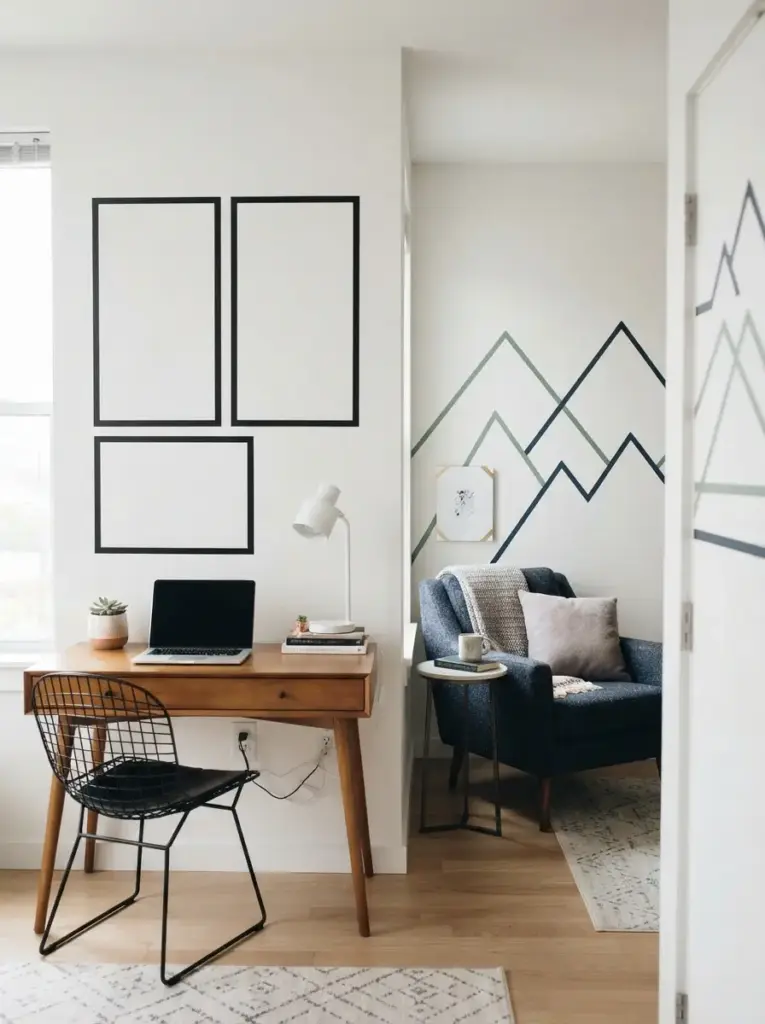 Arrange Washi Tape Lines and Shapes
