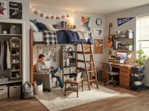 Boy Dorm Room Ideas That Mix Comfort and Smart Storage