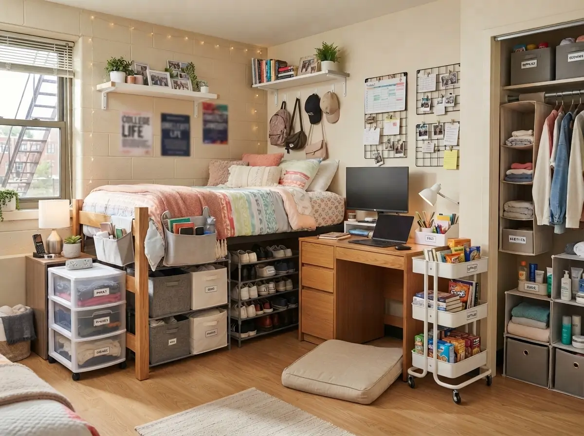 Budget Small College Bedroom Storage Ideas for Any Dorm