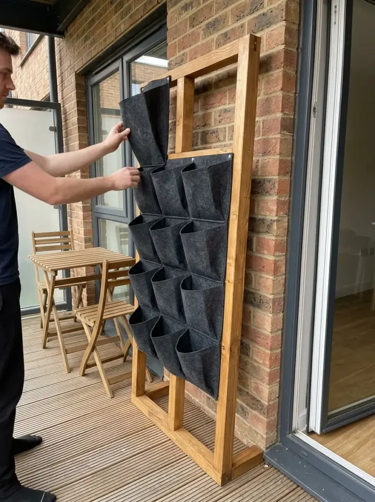 Build a Narrow Herb Wall Near the Dining Area