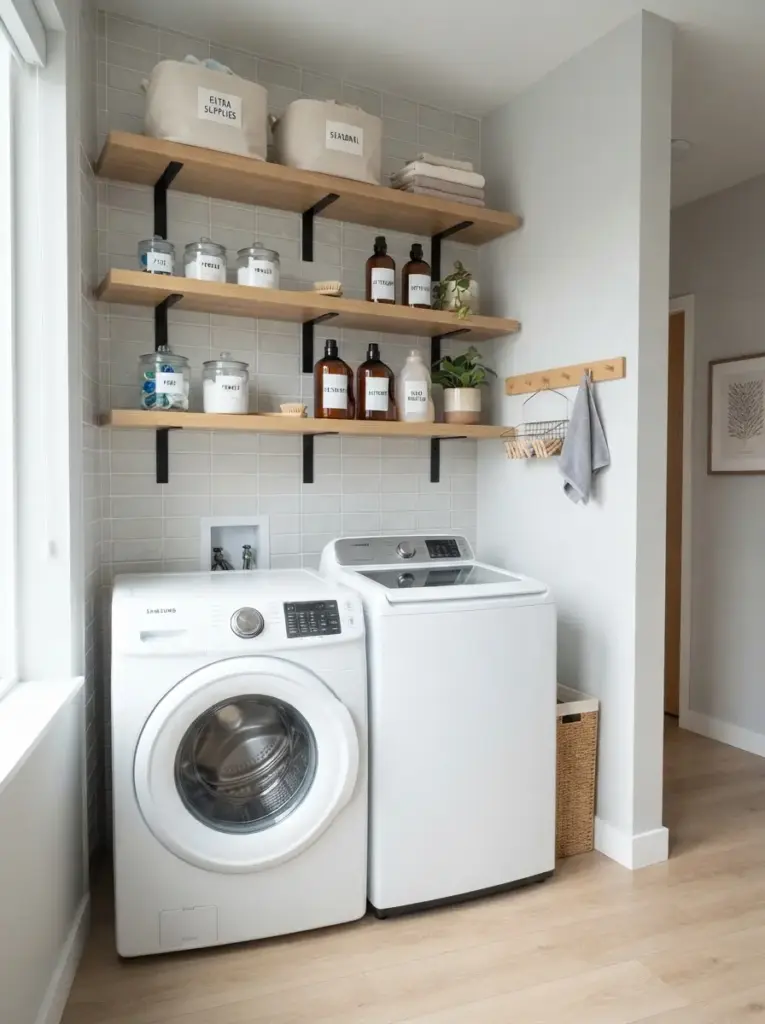 Build a Vertical Laundry Storage Wall