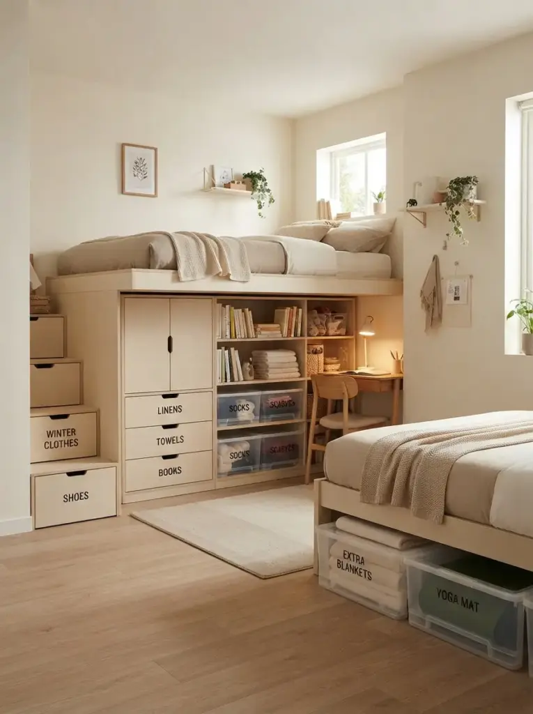 Choose A Storage Bed Or Raised Sleeping Area