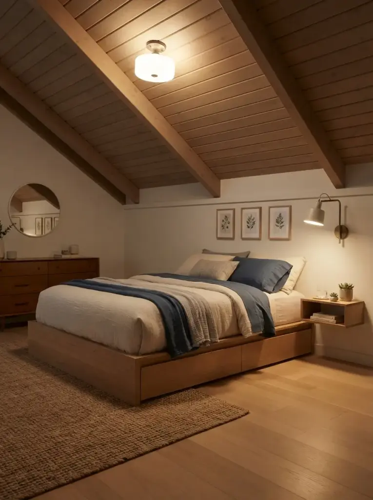 Choose Low Profile Furniture to Fit Sloped Ceilings