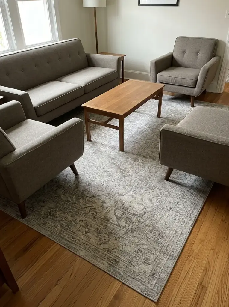 Choose a Rug That Fits the Furniture Layout