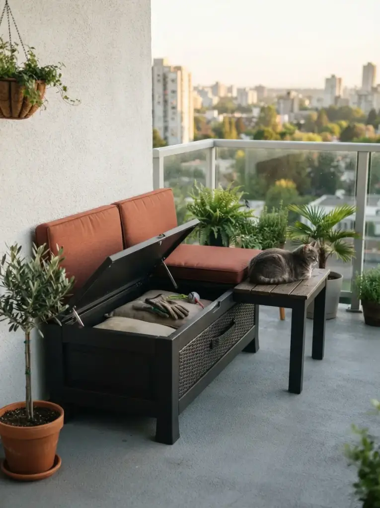 Choose a low storage bench with a washable top