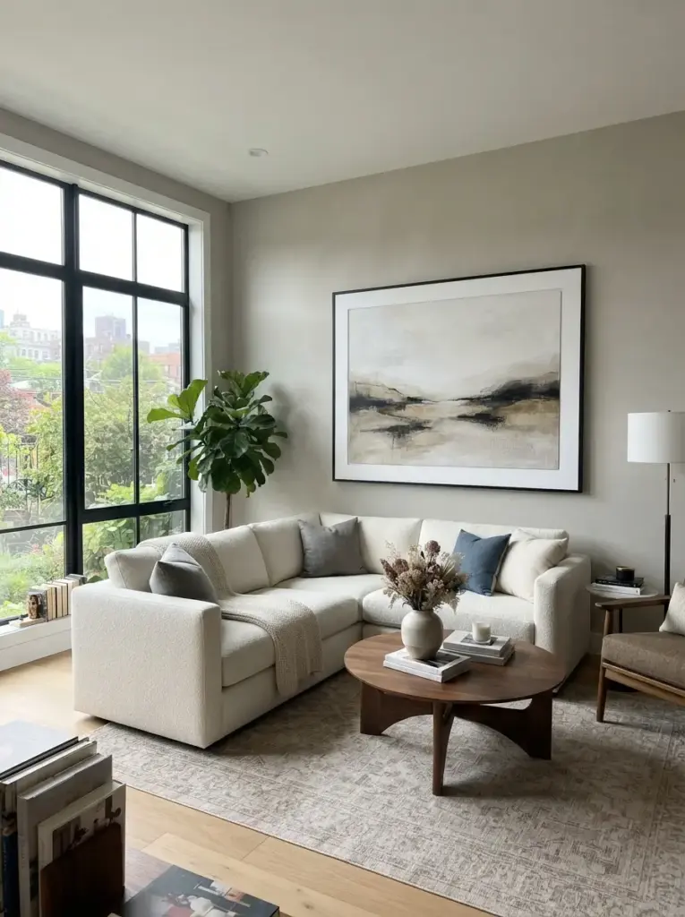 Choose one large artwork for an inner wall
