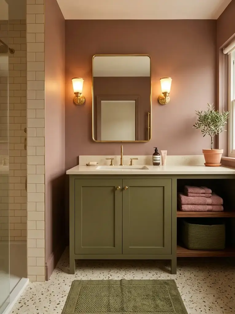 Combine Dusty Rose and Olive for a Grown-Up Look