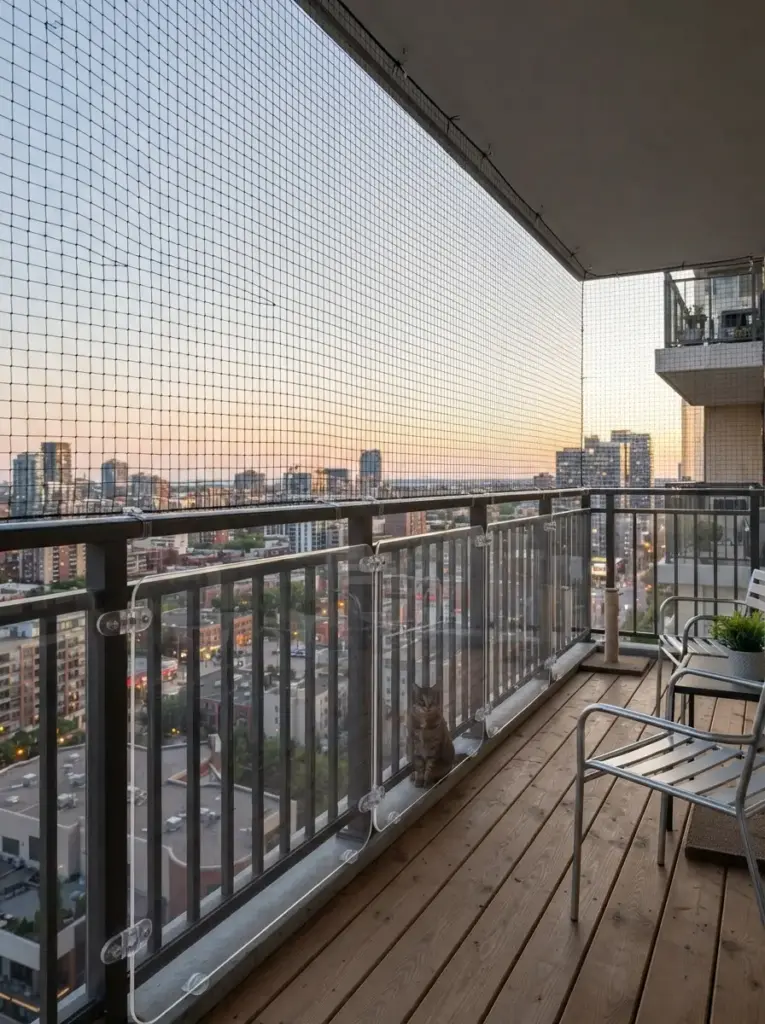Combine clear acrylic panels with upper mesh