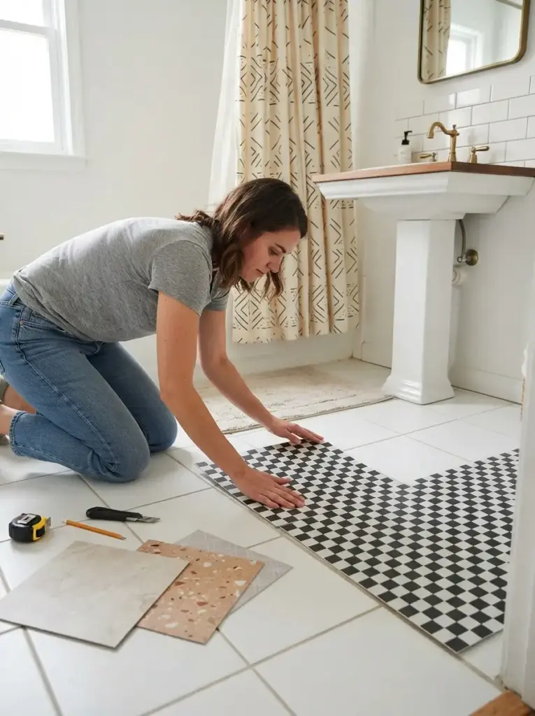 Cover Unattractive Flooring With Removable Tiles