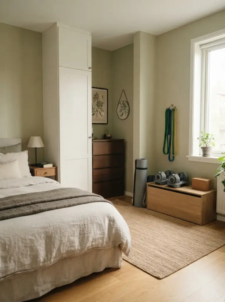 Create A Bedroom Gym Corner With Smart Planning