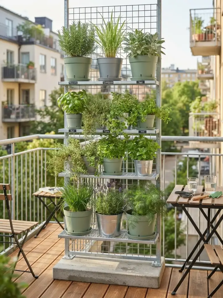 Create Privacy With a Vertical Herb Garden