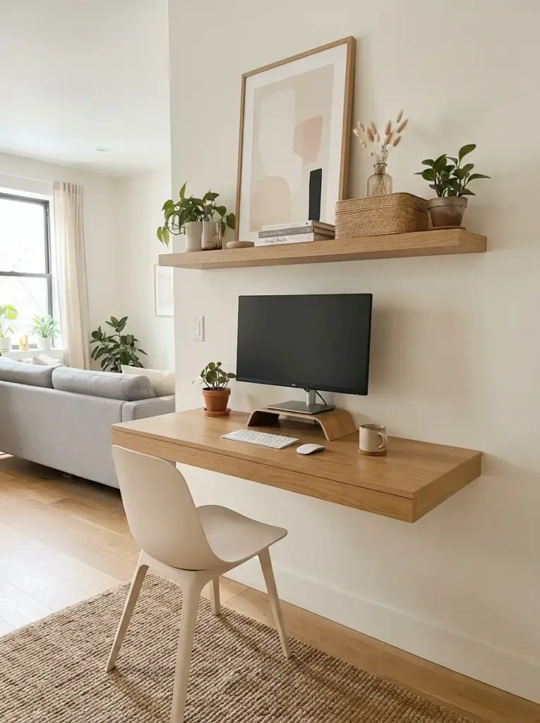 Create a Built-In Look With Matching Shelves