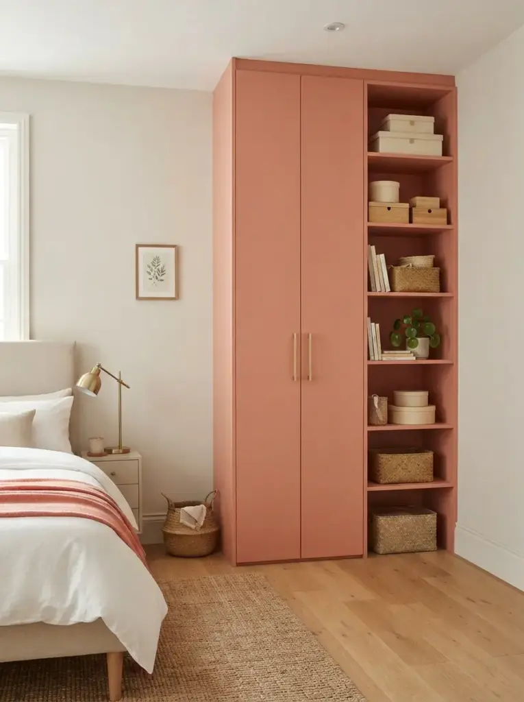 Create a Calm Coral Storage Wall