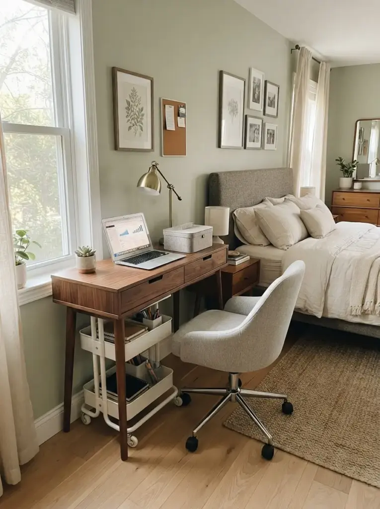 Create a Compact Bedside Workspace