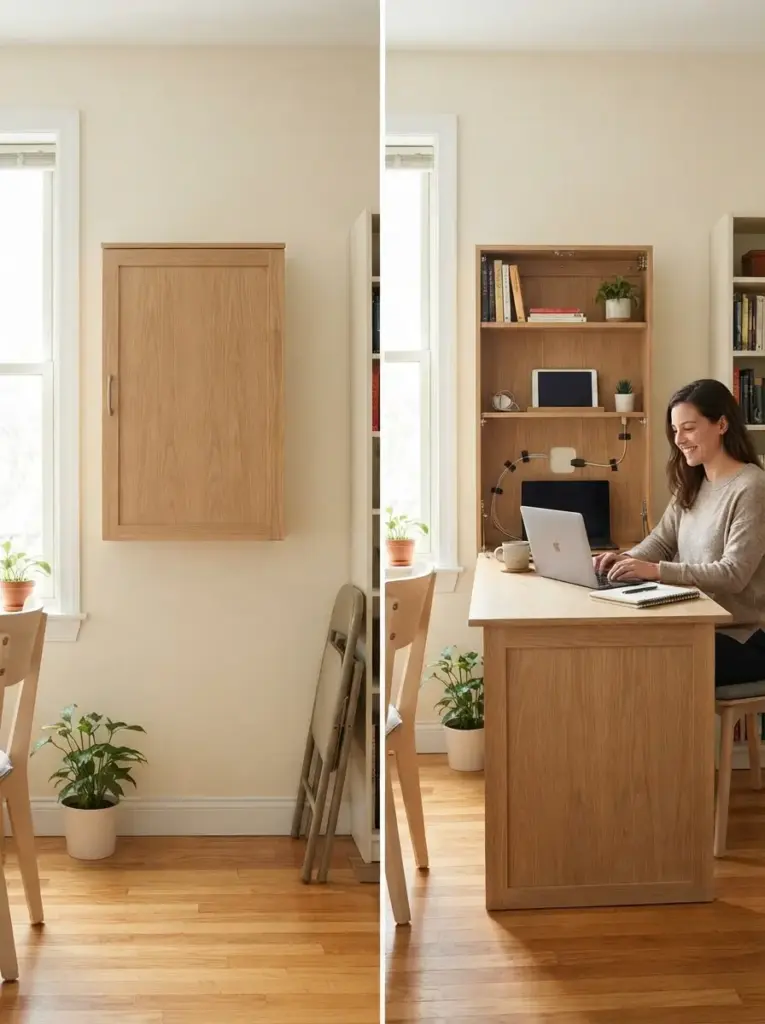 Create a Fold-Away Desk Cabinet