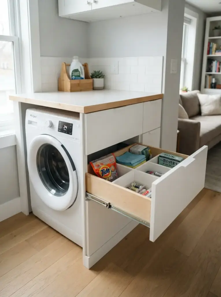 Create a Hidden Laundry Drawer System