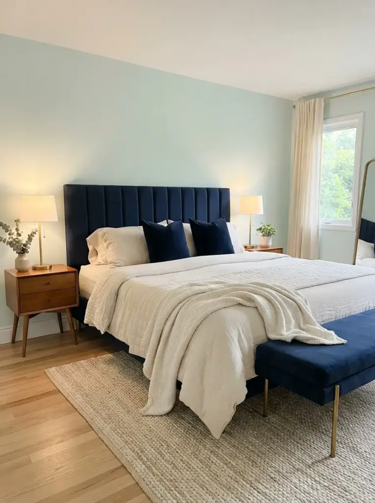 Create a Mint and Navy Contrast