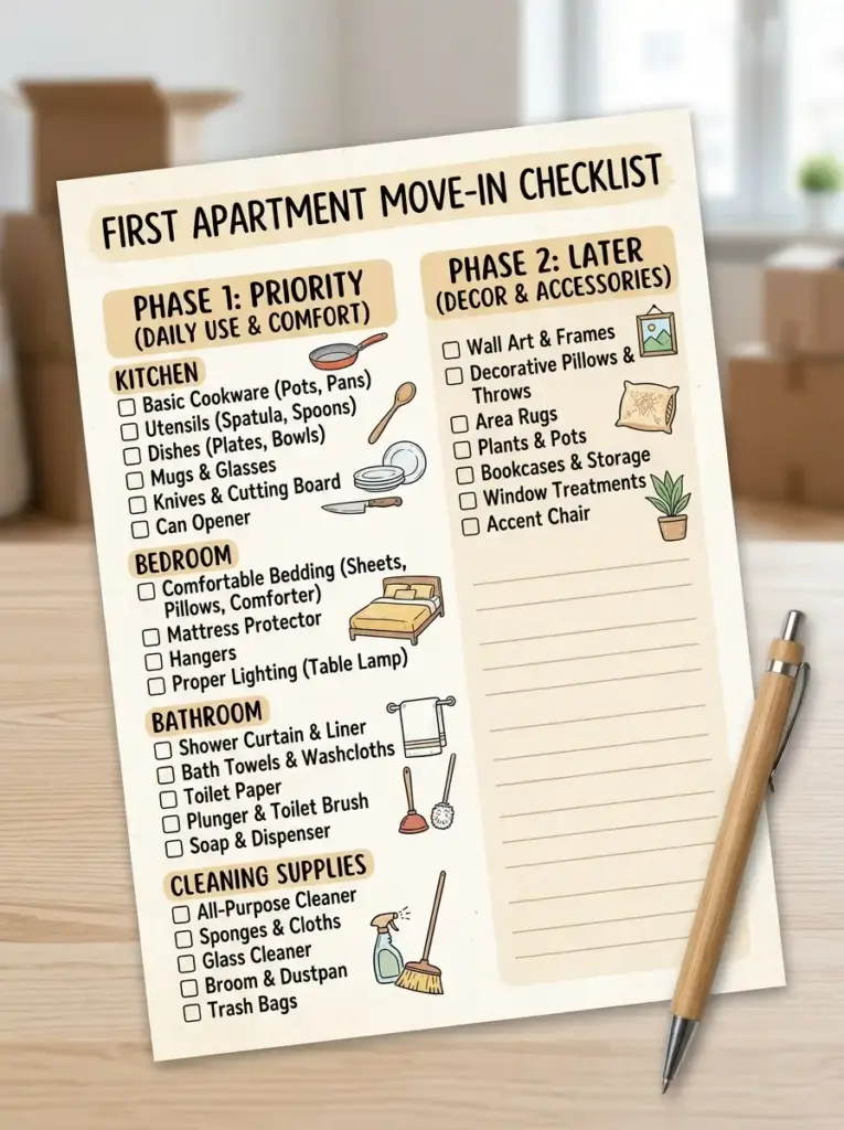 Create a Room-by-Room Essential Shopping List
