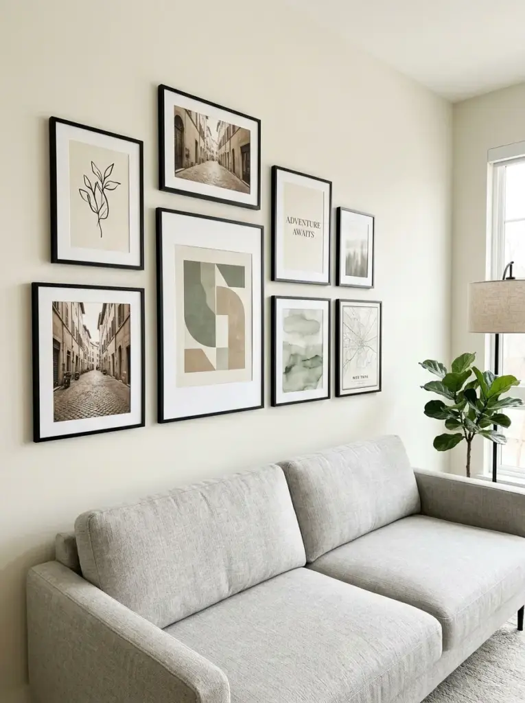 Create a balanced gallery wall