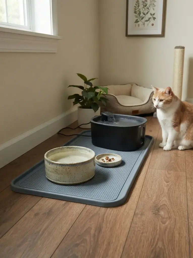 Create a tidy water and treat station