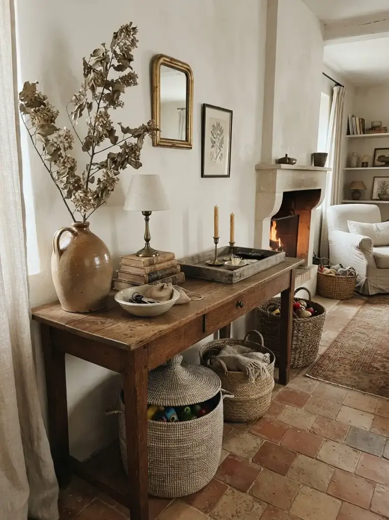 Decorate With Pottery, Baskets, and Useful Objects