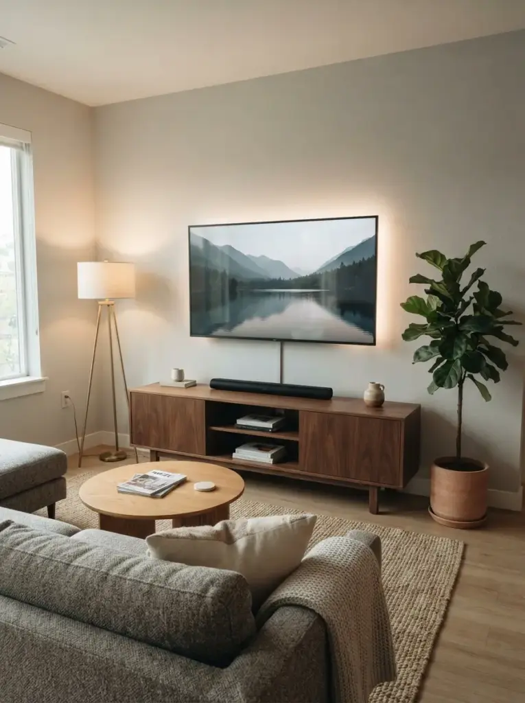 Design a Clean Apartment TV Wall