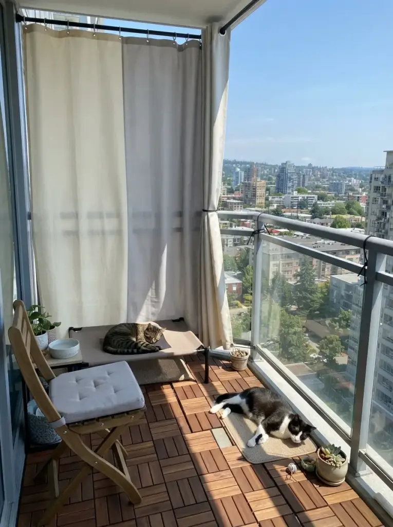 Design a shaded rest corner